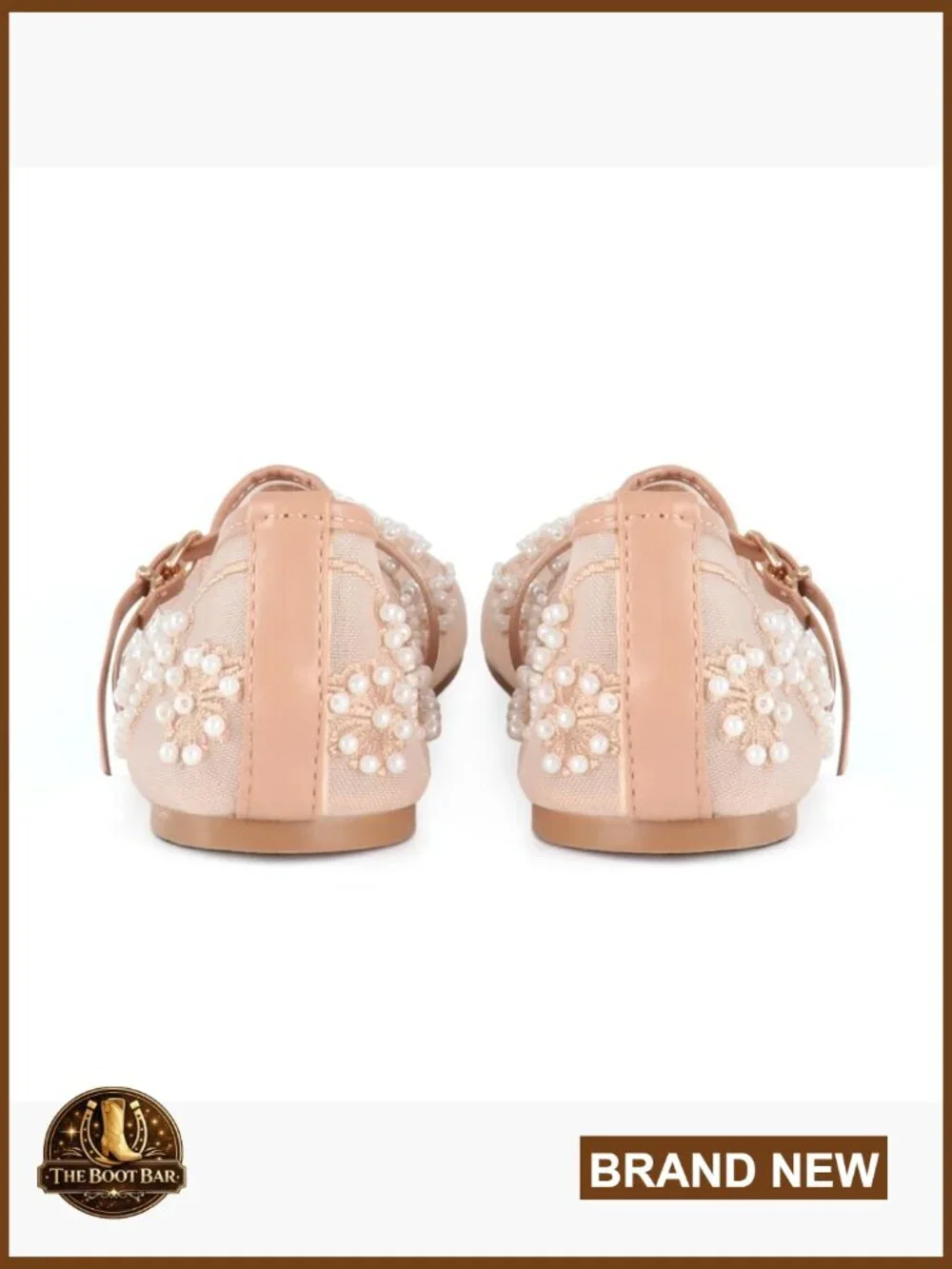Women's Floral Mesh Ballet Flats with Strap - Round Toe, Slip On, Breathable,